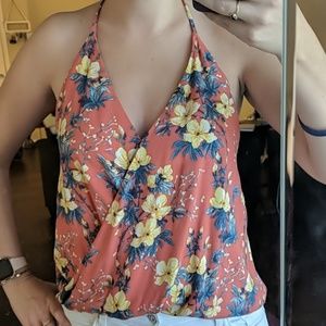 Floral halter top